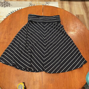 Lands' End Women's Striped A-Line Skirt Size M